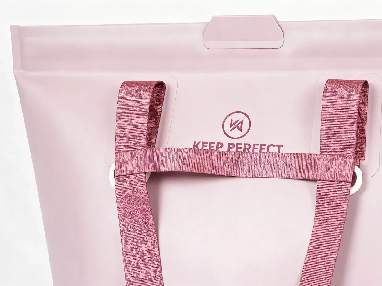 Three printed neoprene panels compared: a sublimated panel with photographic colour, a silicone logo with a raised defined edge, and a plastisol print cracked along the direction of a stretch, alongside a flat-lock and an overlapped double-needle seam coupon